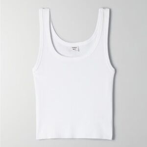 Sunday Best Aritzia Carey Cropped Tank - White Size S